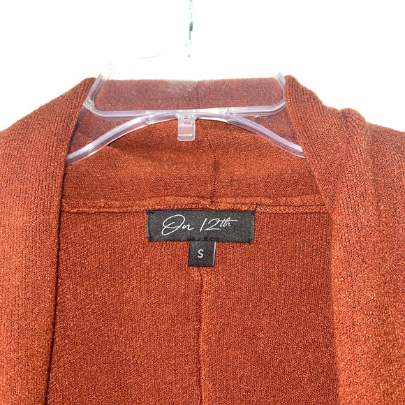 Rust Open Front Cardigan - Picture 2 of 2